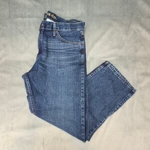 Nautica Men's Straight Leg Preppy Casual Dark Wash Denim Cotton 38x30 Jeans